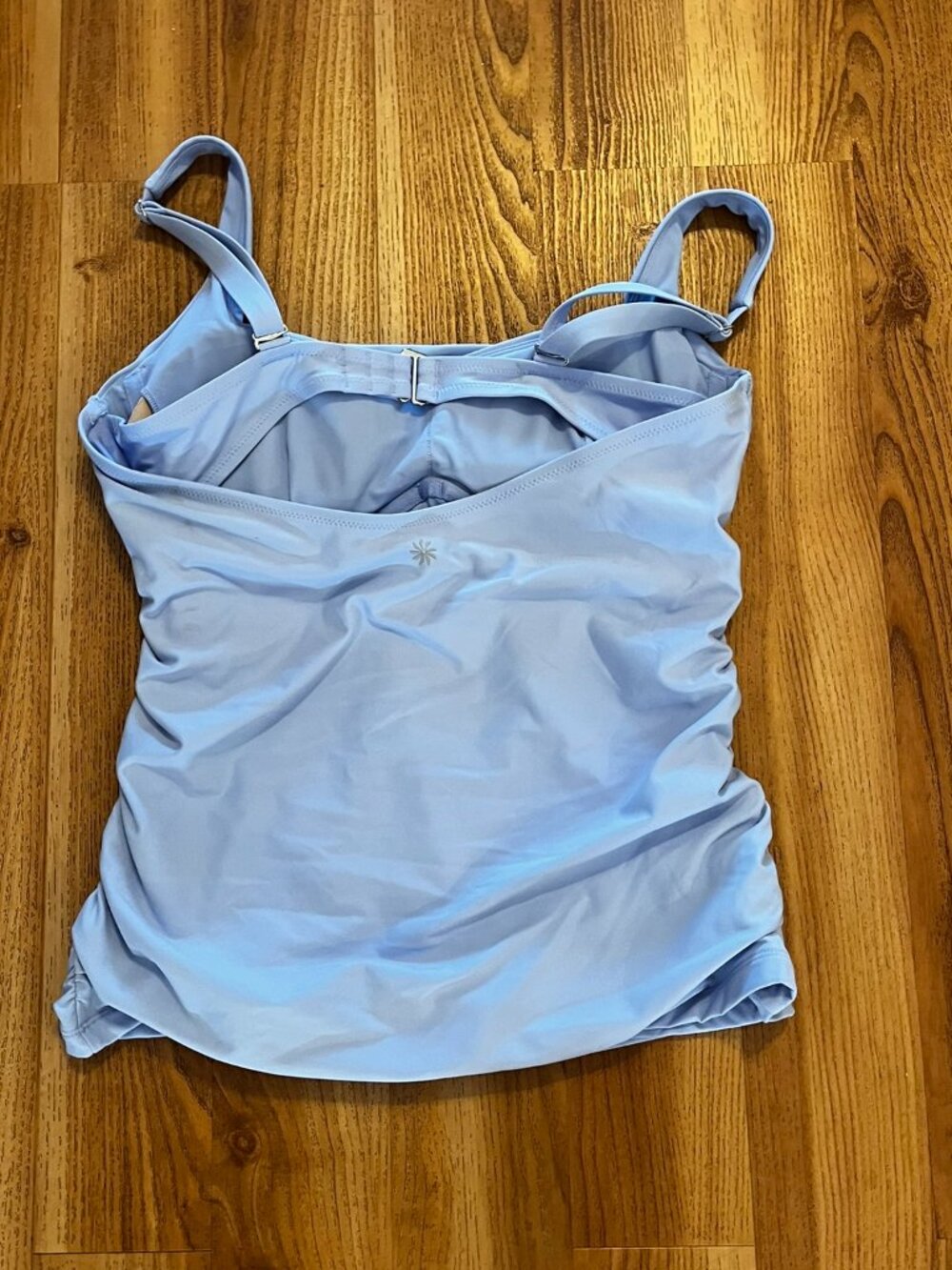 Athleta Woman's Blue Square Neck Swim Tankini Top Sz 36 B-C - Picture 4 of 6